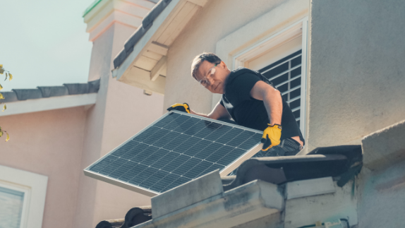 Installation of photovoltaic roof system